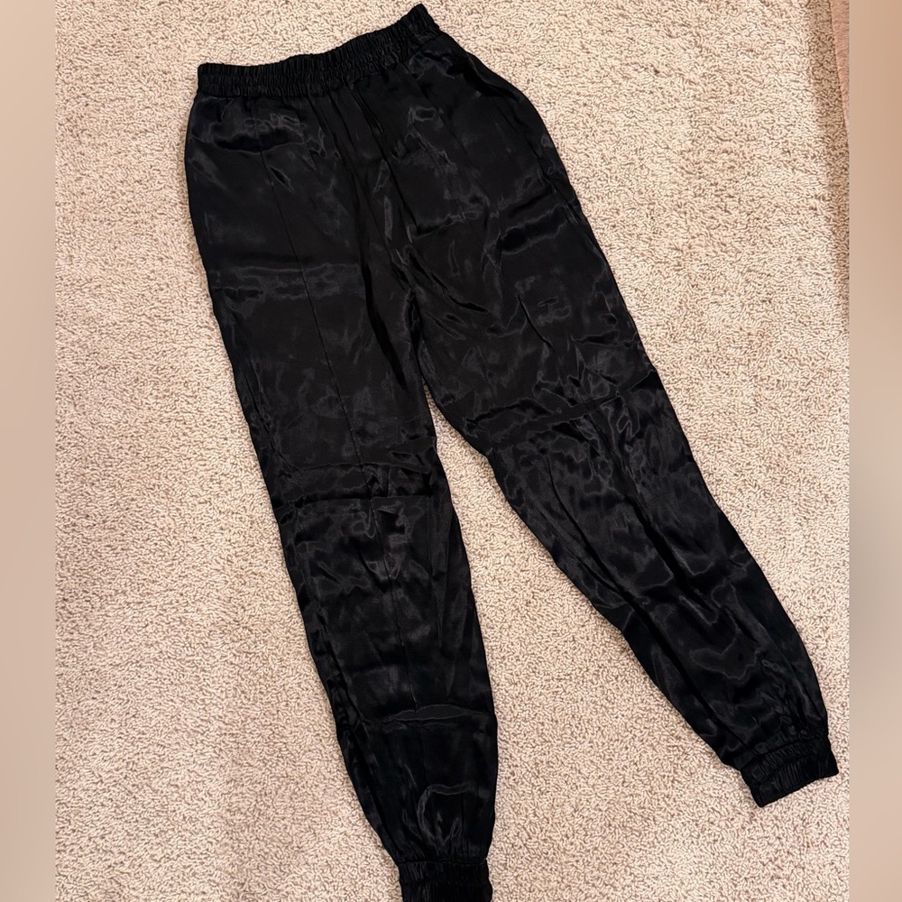 Zara Black Elastic Waist Pants